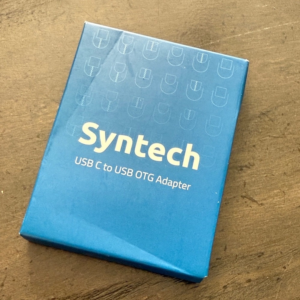 Blue USB C to USB OTG Adapter